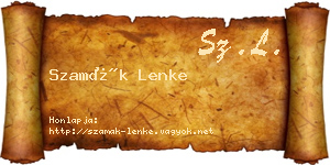 Szamák Lenke névjegykártya